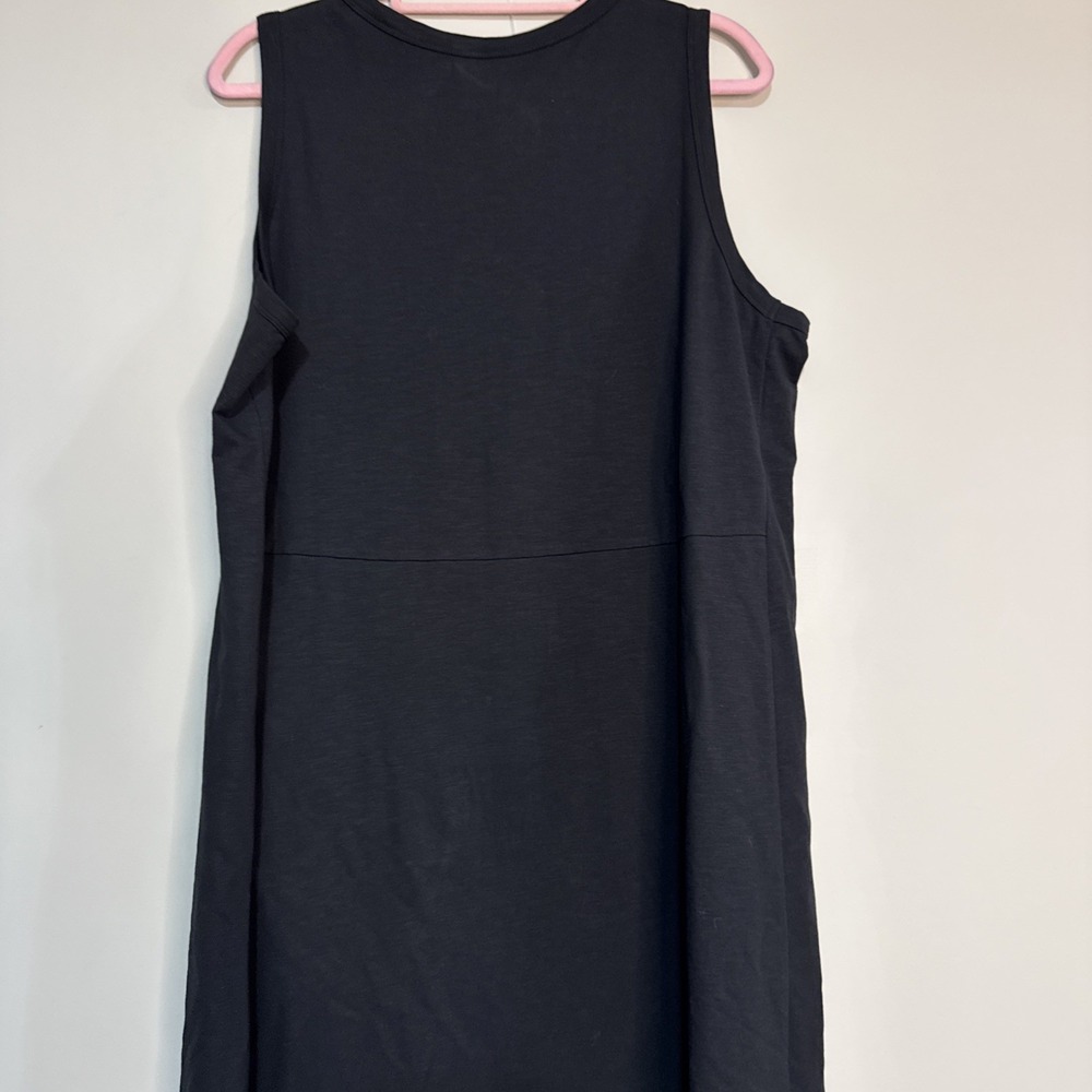 Chicos Maxi Dress Sleeveless Tank Midi Dress Pockets Black Sz 3 Size XL NWT - Picture 5 of 14